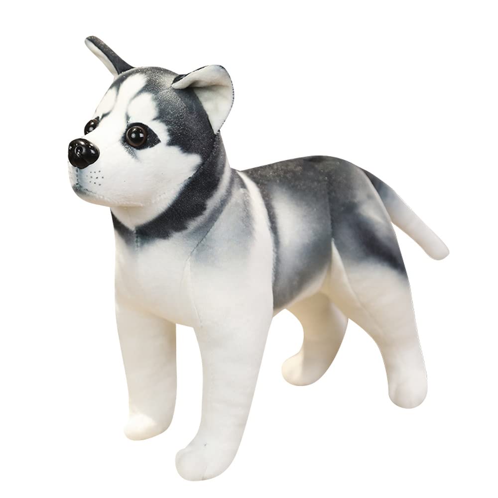 YUZHINUO Realistic Plush Dog Toys - Soft Stuffed Husky, Akita, Rottweiler Puppy Dolls for Kids & Boys (9.8 inch) - Perfect Christmas Gift, Birthday Present & Cuddly Companion for Bedtime & Playtime