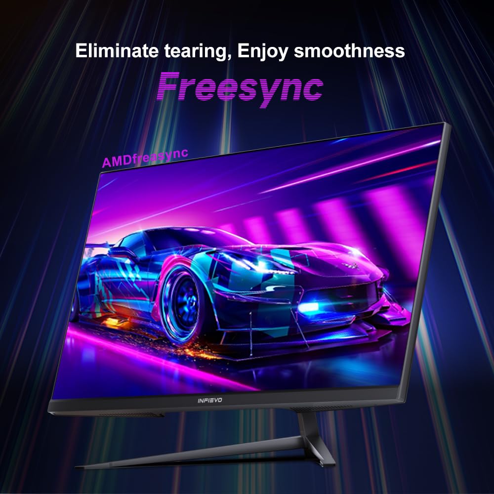 27 Inch Gaming Monitor FHD 1080P 180Hz IPS 1ms Response - FreeSync, Ultra-Thin Design, VESA Mount, Tilt Adjustable, Eye Care Technology - Perfect for PC Gaming, Esports & Home Office Setup (HDMI/DP)