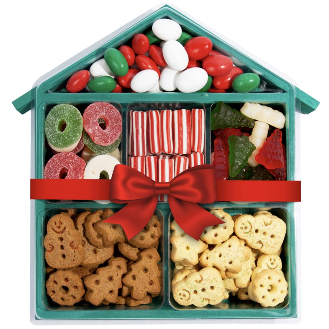 Premium Gourmet Candy Gift Box - Deluxe Holiday Sweets Assortment for Christmas & New Year - Luxury Chocolate & Candy Collection for All Ages - Festive Green Themed Treat Box - Perfect for Gifting, Parties & Holiday Celebrations