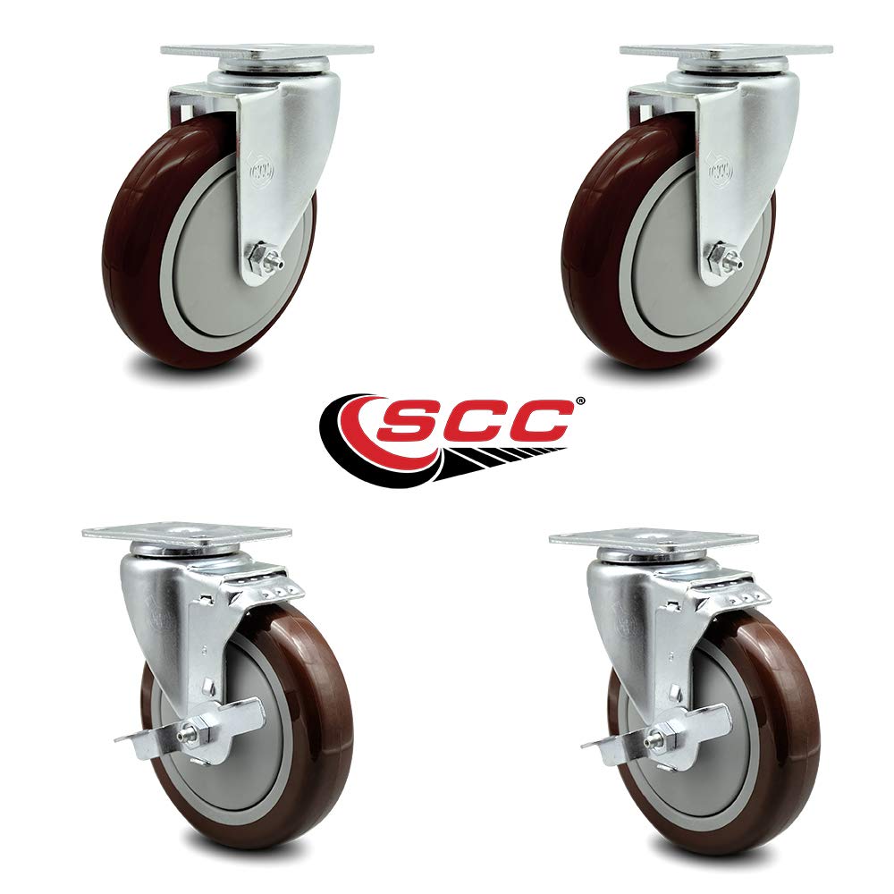 Cambro 60008 60007 41021 Replacement Caster Set - 4-Piece Heavy Duty Utility Cart Wheels for Ultra Pan Carriers, Ice Caddies & Dish Dollies - Commercial Kitchen Equipment Accessories - Perfect for Restaurants, Catering & Food Service