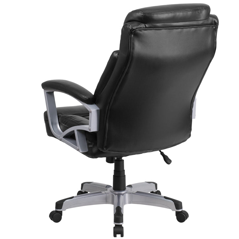 FLASH HERCULES Series Big & Tall 500 lb. Capacity Black Fabric Executive Swivel Ergonomic Office Chair with Adjustable Arms - Perfect for Home Office, Gaming, and Heavy-Duty Workspaces