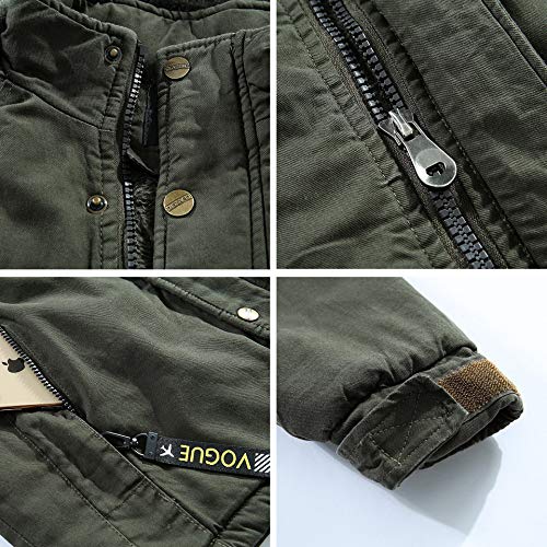 Men's Winter Thick Parka Jacket - Warm Military Windproof Hooded Coat for Cold Weather | Outdoor Hiking, Snow Sports & Daily Casual Wear
