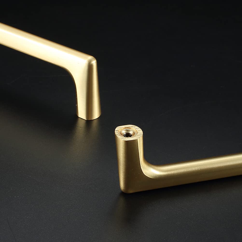 8 Pack Brushed Gold Cabinet Drawer Pulls - Elegant Dresser Handles & Bathroom Cabinet Hardware for Home Decor & Furniture Upgrade
