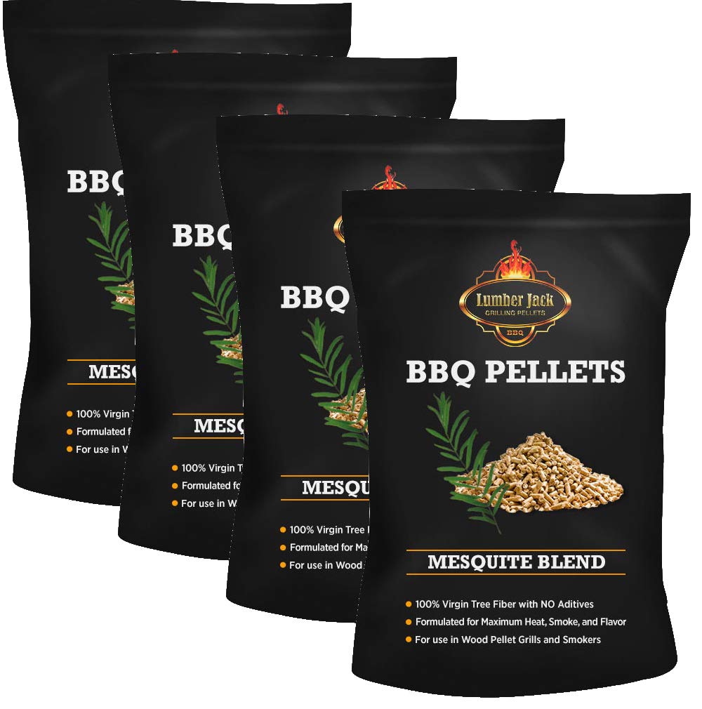 Premium Lumber Jack 80lb Mesquite Blend BBQ Wood Pellets for Smoking & Grilling - Perfect for Backyard BBQs, Camping & Outdoor Cooking