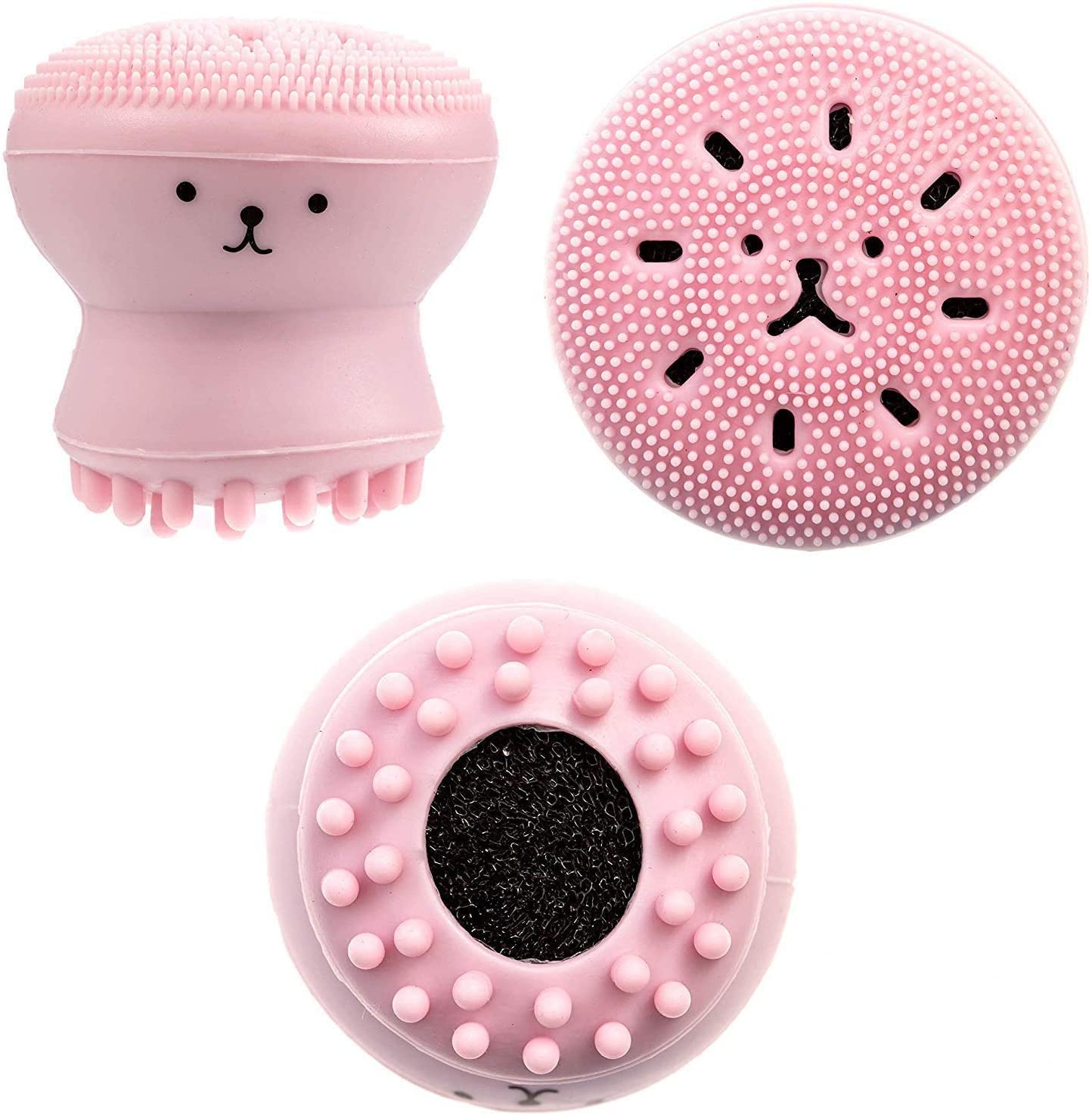 HENIJ 1PC Silicone Cleaning Brush - Cute Octopus Facial Scrubber for Deep Cleansing & Exfoliation | Gentle Skin Care Tool for Makeup Removal & Blackhead Cleaning