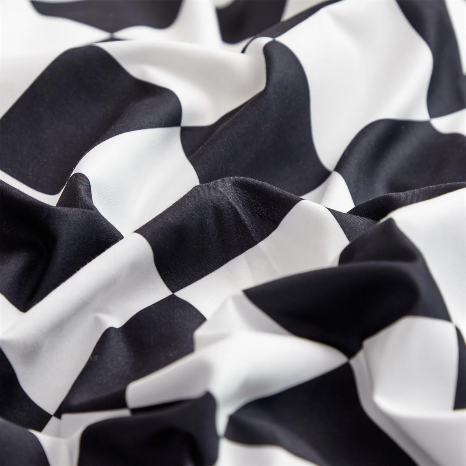 Houseri Plaid Comforter Set - Full Size Buffalo Check Bedding for Teen Boys, Black & White Checkered Comforter & Blanket Quilt - Perfect for Dorm Room, Bedroom & Cozy Winter Nights
