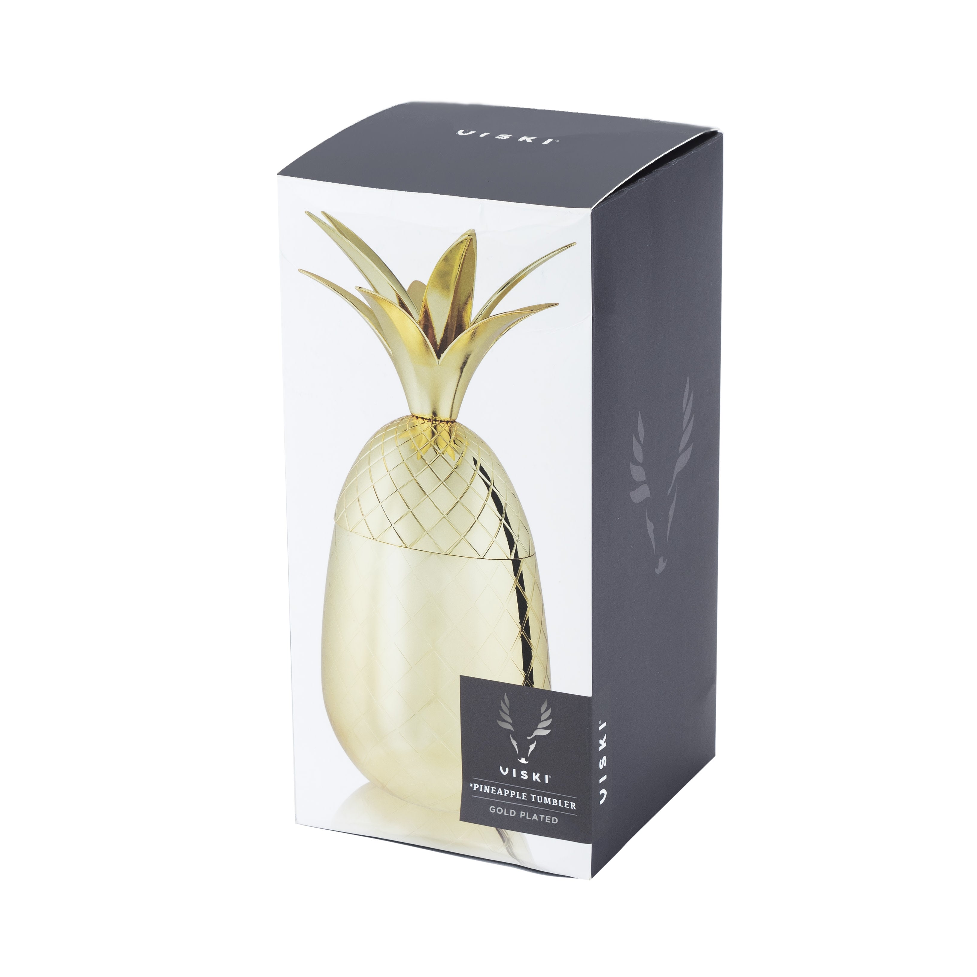 Premium Gold Pineapple Tumbler - Insulated Stainless Steel Water Bottle with Lid & Straw - Perfect for Beach, Pool, Gym & Outdoor Activities