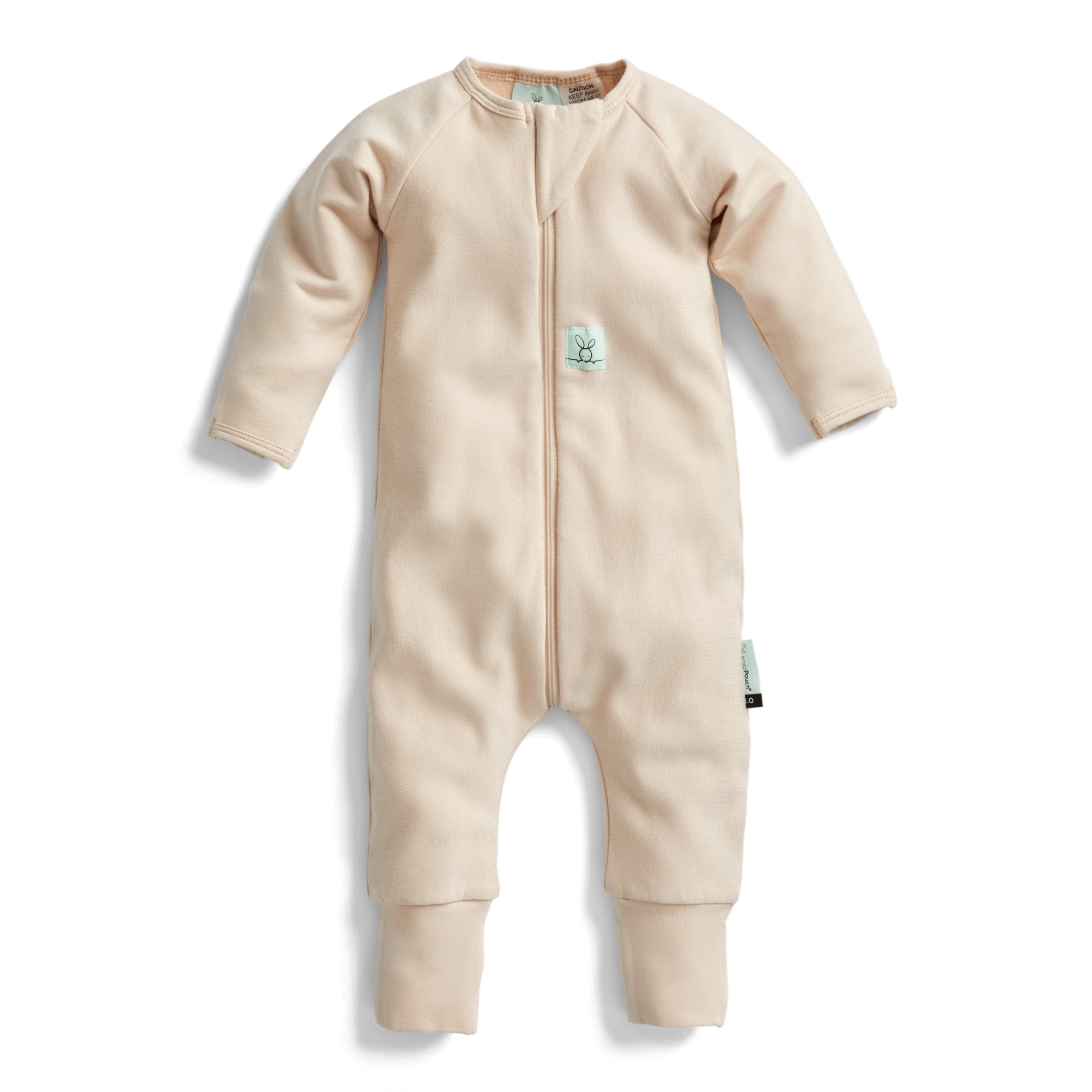 ergoPouch 1.0 TOG Long Sleeve Sleep Zip Bodysuit for Babies - Vanilla Color | Soft & Warm Infant Sleepwear for Winter Nights & Nursery Comfort