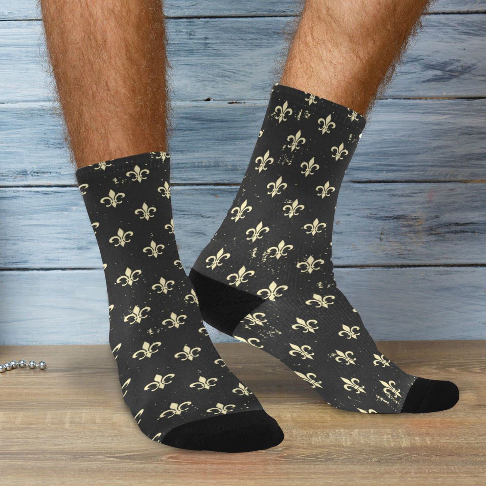 Men's Dress Crew Socks - Cushioned Athletic Casual Calf Socks with Fun Patterns - Novelty Gift for Men - Perfect for Office, Sports & Everyday Wear