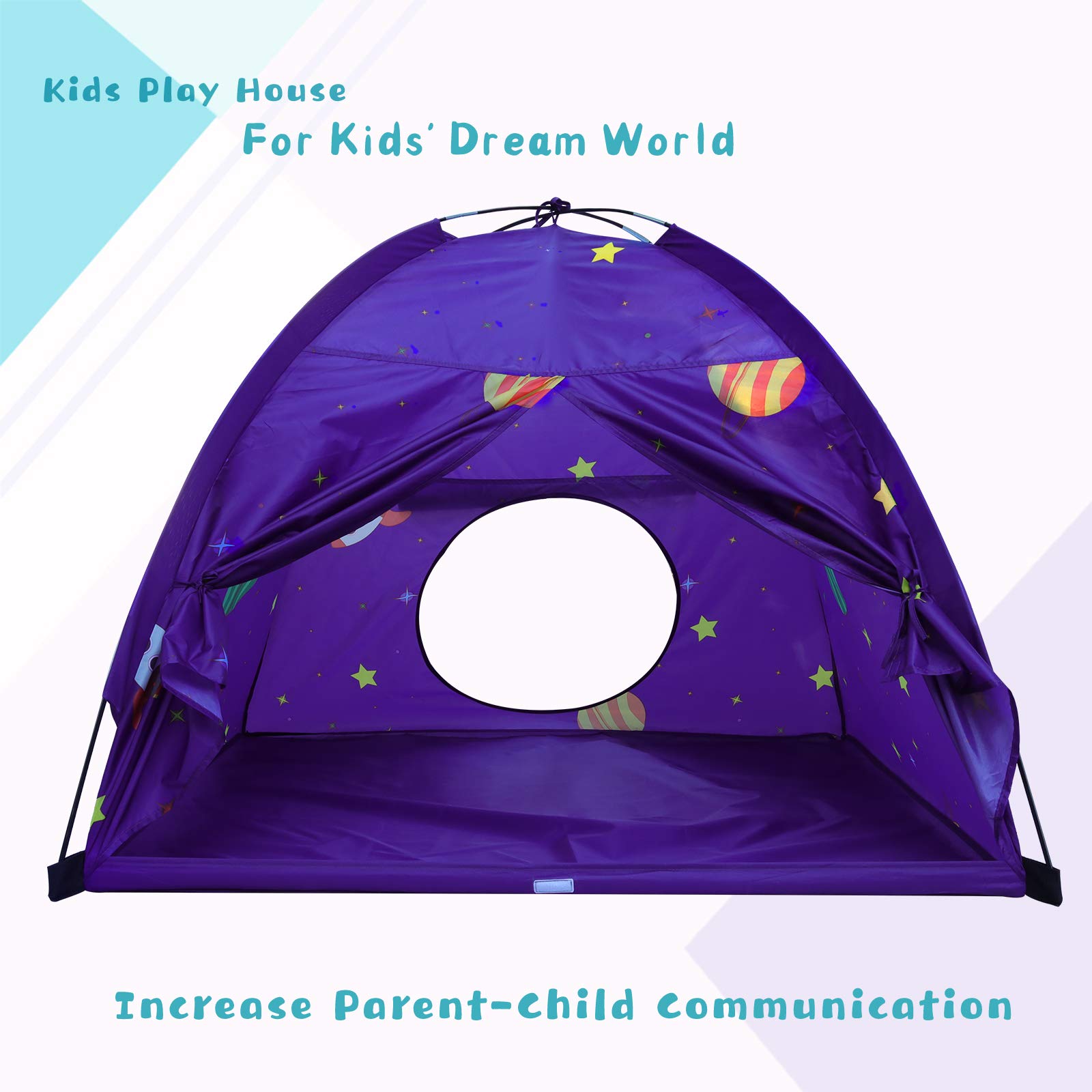 **Purple Kids Play Tent - Indoor & Outdoor Playhouse for Toddlers, Boys & Girls - Fun Gift & Game Toy for Pretend Play, Camping & Backyard Adventures**