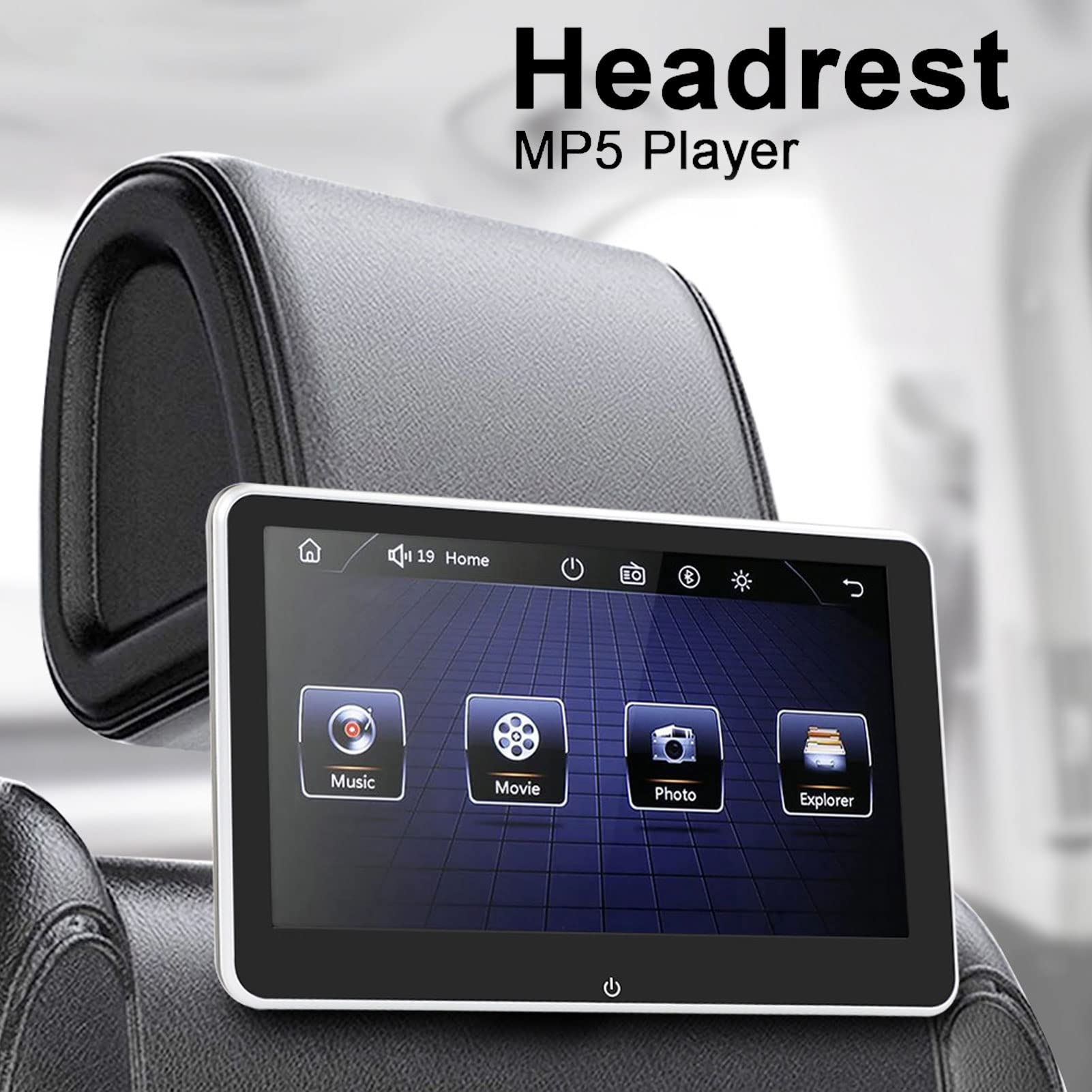8 Inch IPS 1080P Touch Screen Headrest DVD Player - Car Headrest Monitor with MP5/CD Player for Rear Seat Entertainment System | Perfect for Kids Road Trips, Family Travel & In-Car Movie Watching