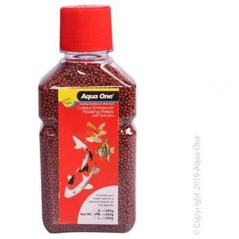 Aqua One Color Enhancer Pellets 2.4mm - Premium Fish Food for Vibrant Colors | Ideal for Tropical Fish, Goldfish & Koi in Home Aquariums & Ponds
