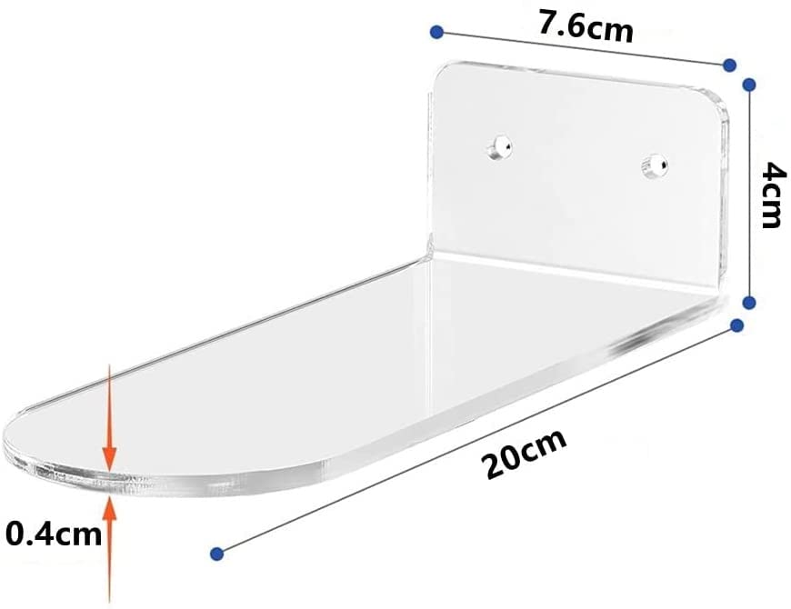 6 PCS Clear Acrylic Floating Shoe Shelves - Wall Mounted Sneaker Display Stand for Collectible Shoes - Perfect for Bedroom Closet, Shoe Collection Organization & Sneakerhead Display