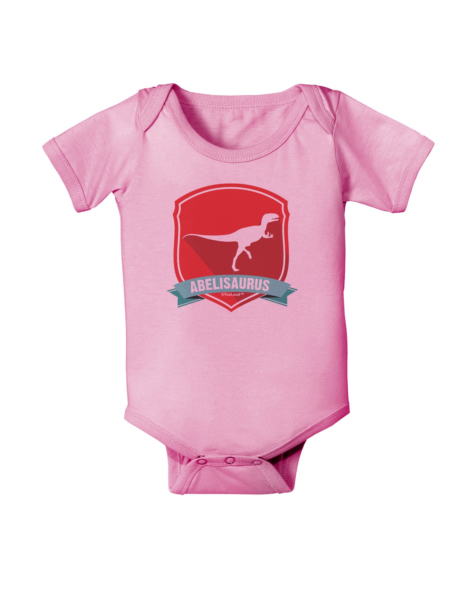 TooLoud Jurassic Abelisaurus Dinosaur Print Baby Romper Bodysuit - Cute Dinosaur Outfit for Infants & Toddlers - Perfect for Playtime, Birthday Parties & Photo Shoots