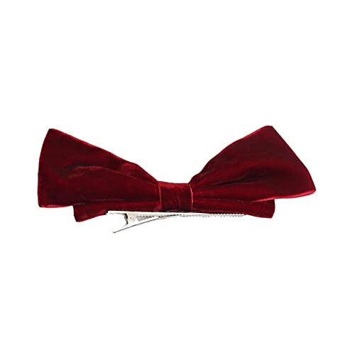 LCSD 2-Pack Velvet Hair Bow Clips - Black & White Vintage Bowknot Side Hairpins for Women & Girls | Perfect for Parties, Weddings & Everyday Hair Accessories