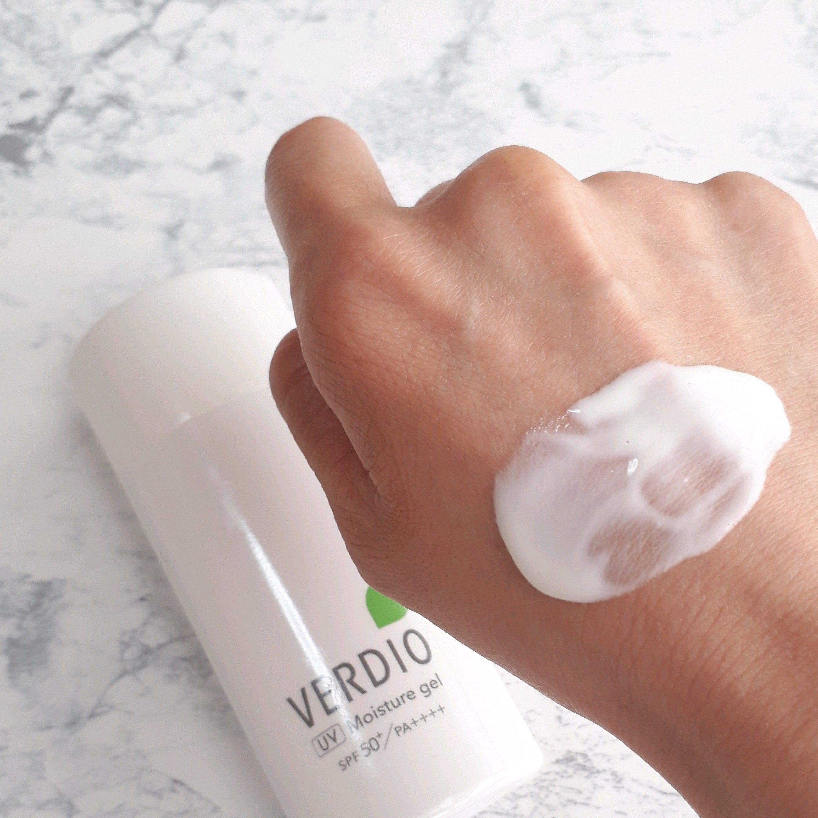 Omi Verdio UV Moisture Gel Soothing Cica Sunscreen SPF50+ PA++++ 80g - Lightweight Hydrating Sun Protection for Face & Body, Ideal for Daily Use, Outdoor Activities & Sensitive Skin Care