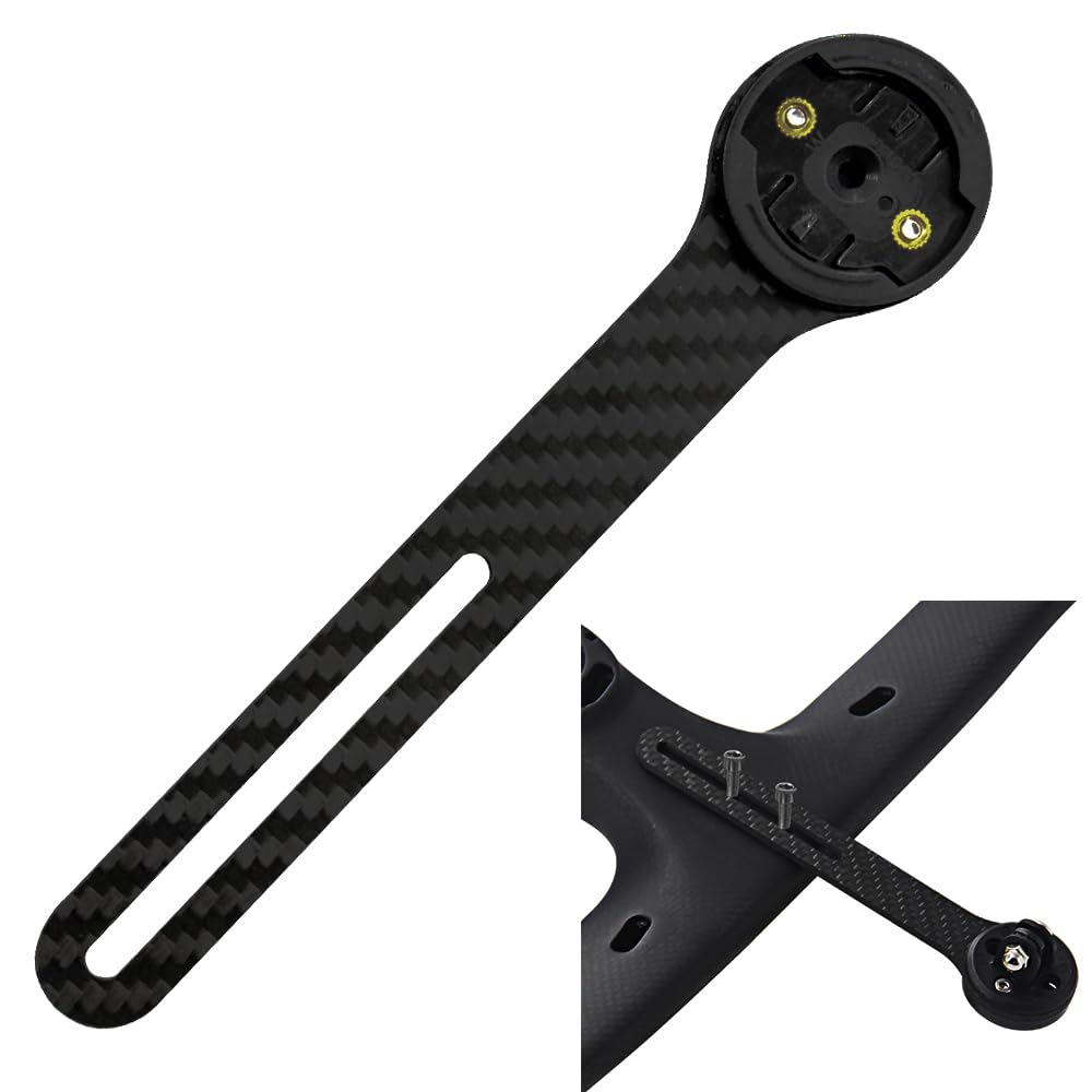 RXL SL Carbon Bike GPS Mount - Universal Handlebar Bracket for Cycling Computers, Speedometers & Stopwatches | Durable UD Matte Finish | Perfect for Road Bikes, Mountain Bikes & Commuter Cycling