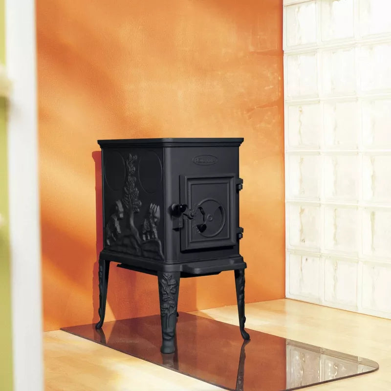 Dovre 100 CB Cast Iron Stove - High Efficiency Wood Burning Fireplace for Home Heating & Cozy Ambience - Perfect for Living Rooms, Cabins, and Outdoor Spaces