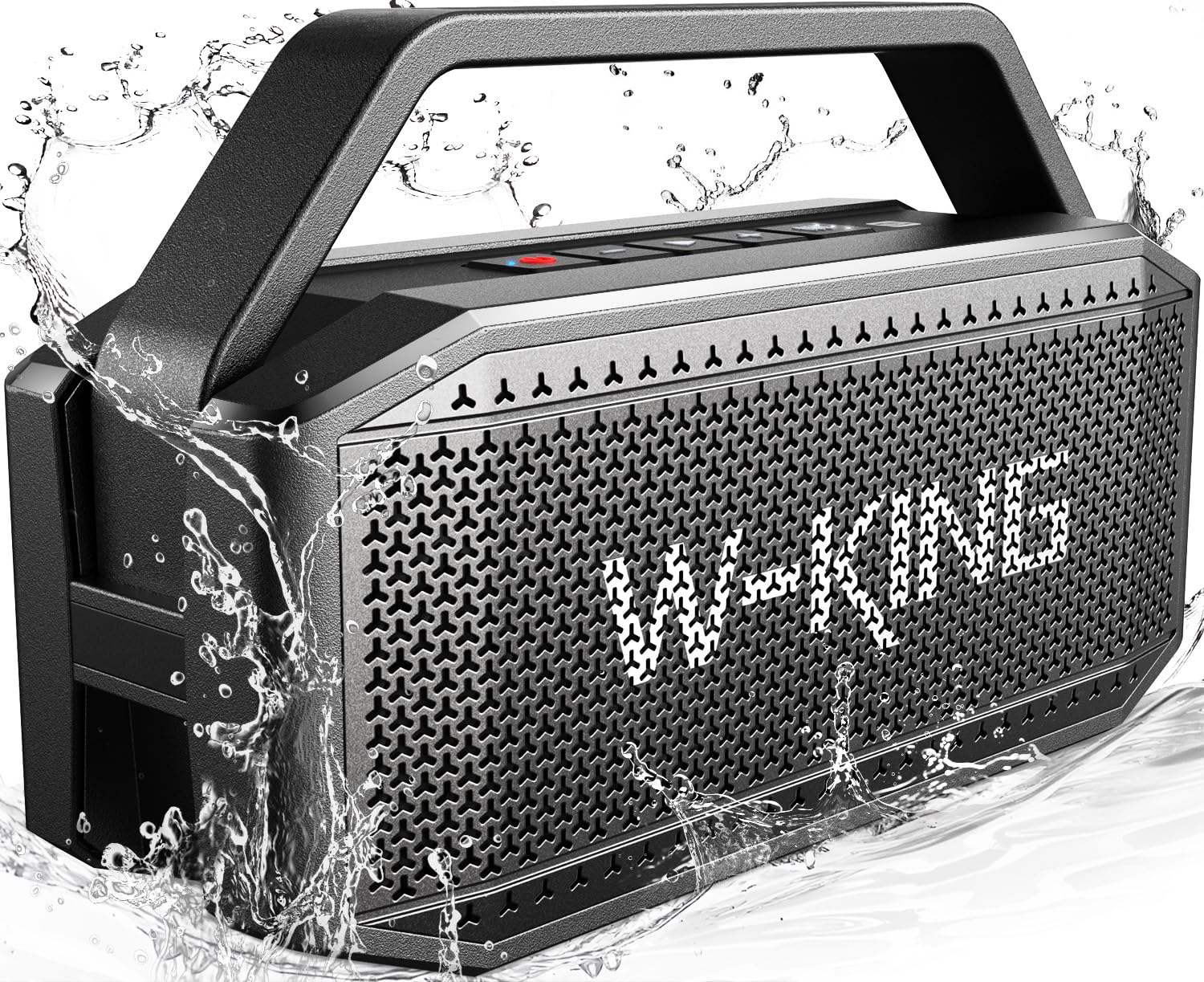W-KING 100W Portable Bluetooth Speaker - Wireless Outdoor Waterproof Loud Boombox with Dual Subwoofers, 60W Bass, 40H Playtime, Power Bank, TF/AUX/EQ - Perfect for Pool Parties, Camping & Beach Outings
