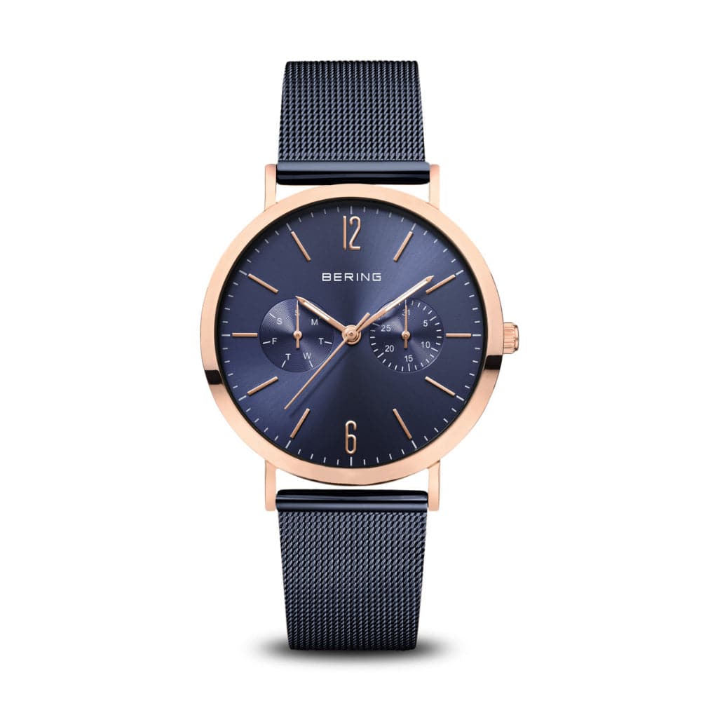 BERING 14236-367 Classic Men's Watch - Waterproof Stainless Steel Analog Wristwatch with Date Window - Perfect for Business, Casual & Outdoor Activities