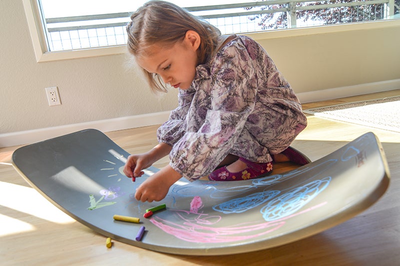 Kinderboard - Wooden Balance Board for Kids | Montessori Toddler Toy for Indoor & Outdoor Play | Improves Balance, Coordination & Motor Skills | Perfect for Playrooms, Classrooms & Backyards