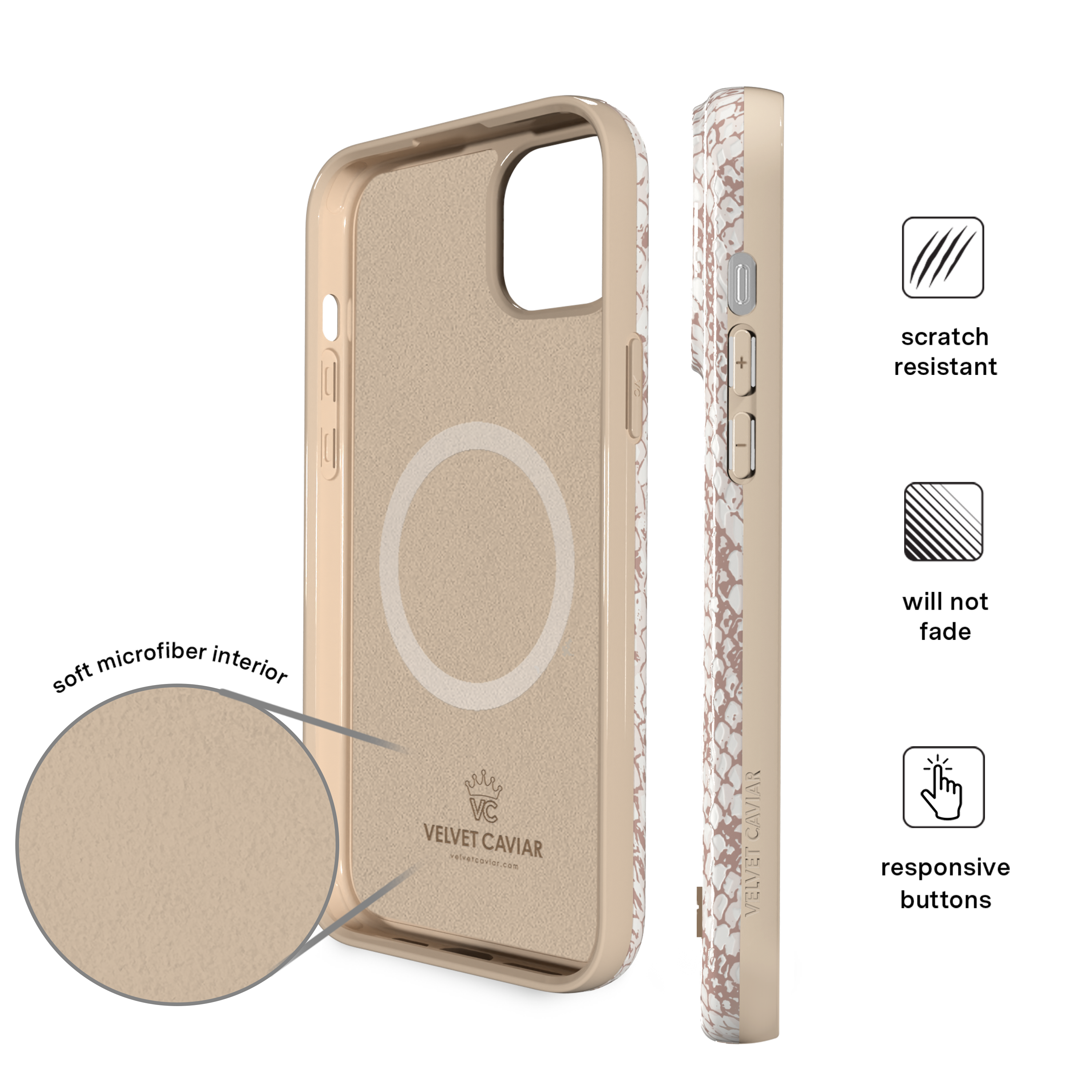 Premium Nude Python Skin iPhone Case - Slim & Stylish Protective Cover for iPhone [Model Numbers] - Perfect for Everyday Use, Travel & Fashion Accessories