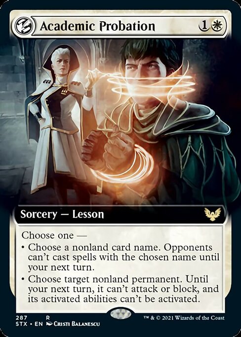 Strixhaven: School of Mages - Academic Probation (Extended Art) | MTG Magic: The Gathering Card | Collectible Trading Card Game for Deck Building & Strategy Play