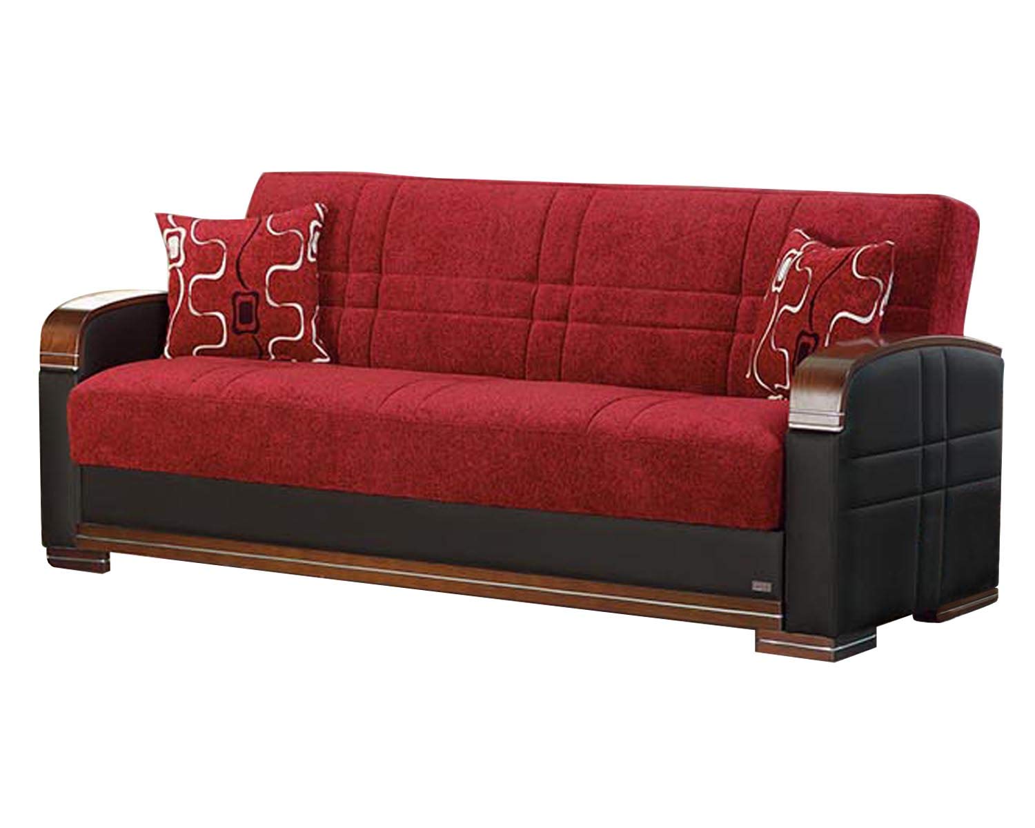 BEYAN Indiana Modern Upholstered Convertible Sofa Bed - 3-in-1 Sleeper Sofa with Storage for Small Spaces, Living Room, Guest Room & Apartment - Comfortable Futon Couch with Removable Cushions
