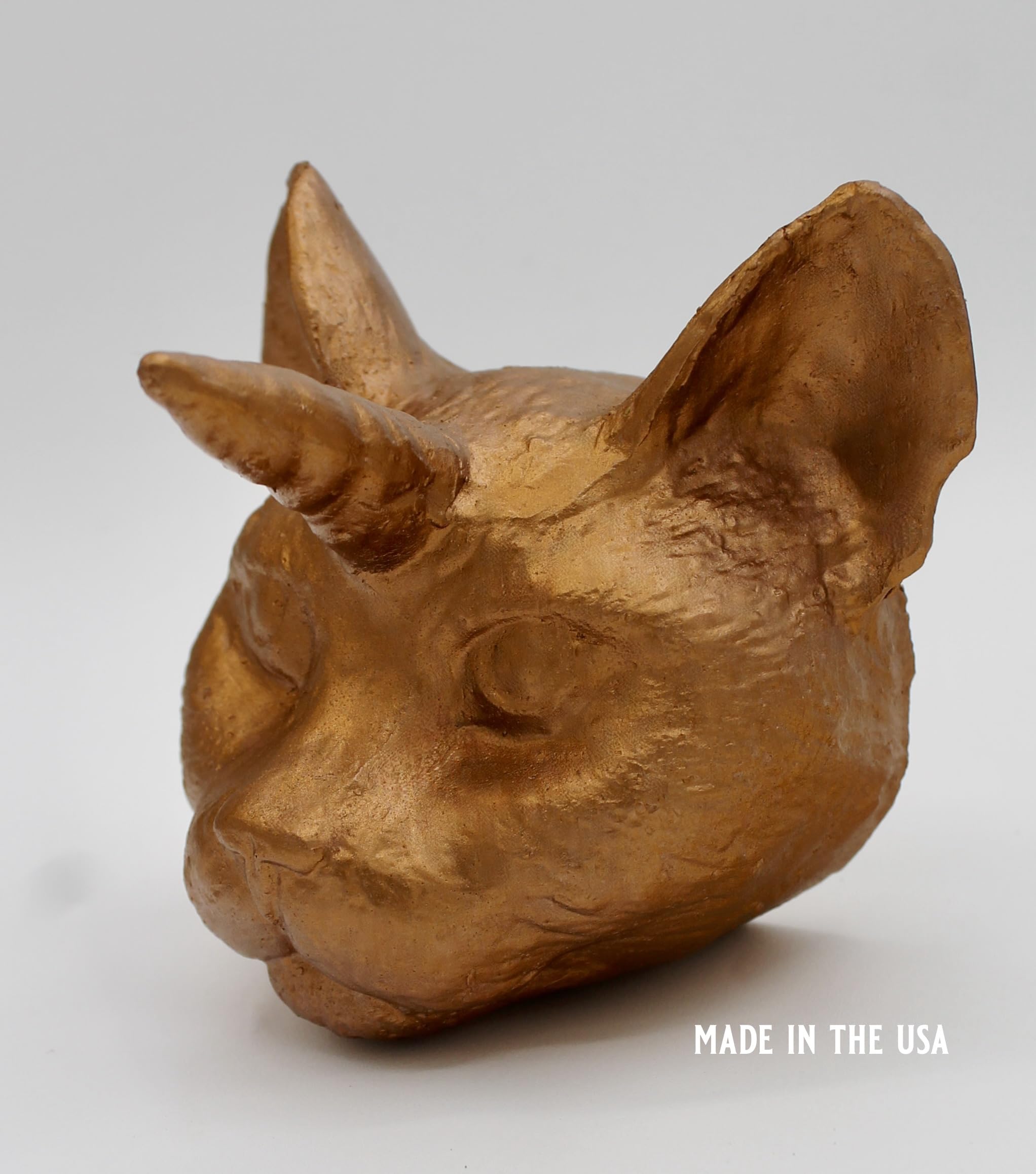 Chris and Jane's Place Cat Unicorn Wall Mount - Gold Cat Art Decor for Living Room, Bedroom & Nursery - Unique Cat Lover Gift & Home Wall Decoration