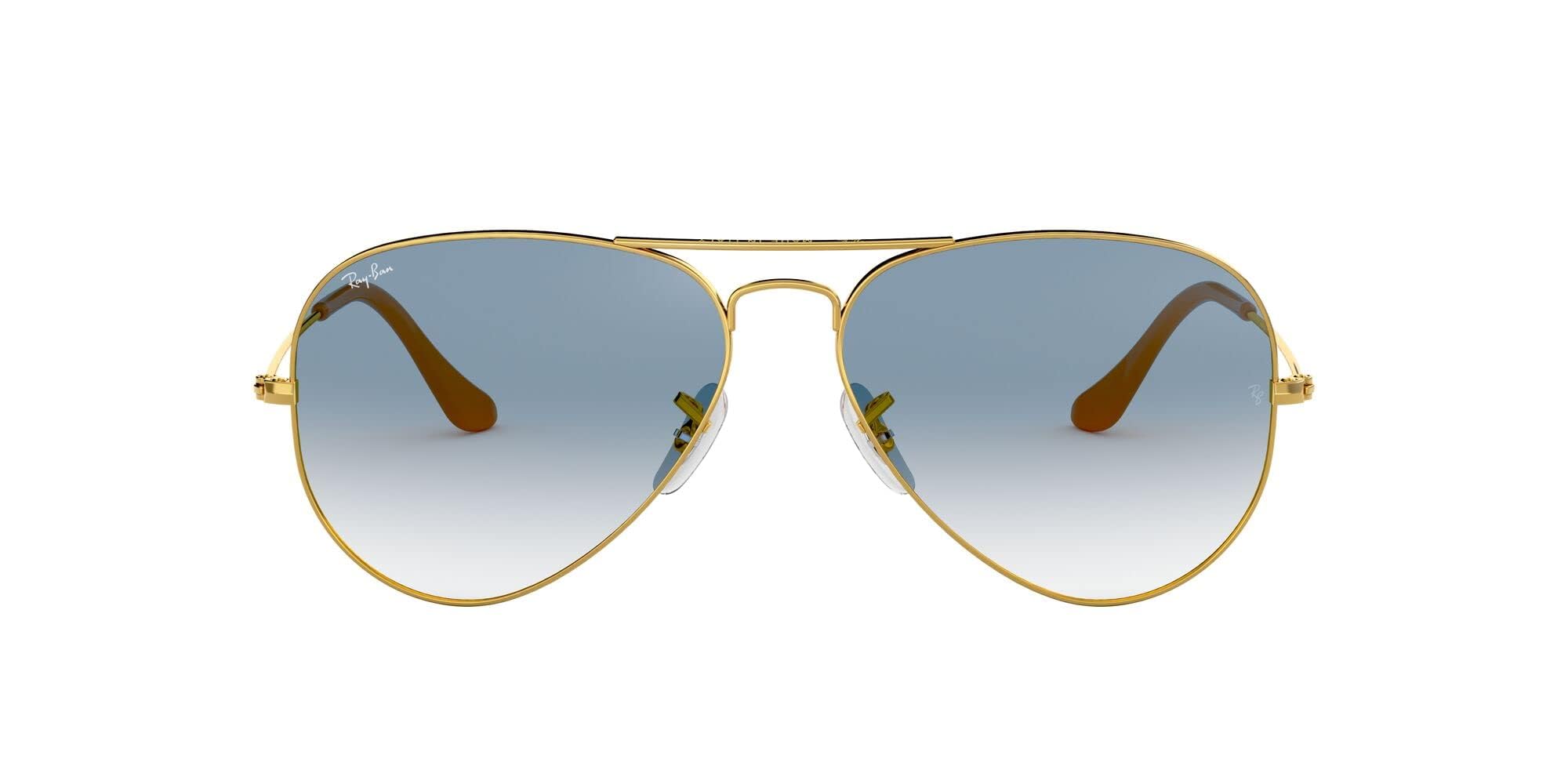 Ray-Ban RB3025 Classic Aviator Sunglasses - Polarized UV Protection, Lightweight Metal Frame - Perfect for Driving, Travel & Outdoor Activities