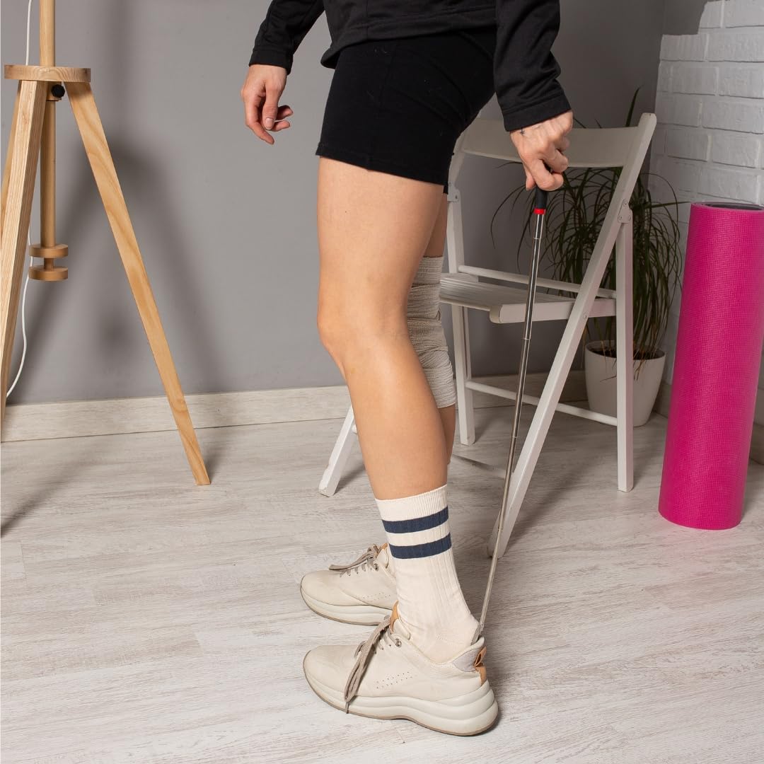 SOKELP Sock Aid Device - Ergonomic Handles for Easy Sock Assistance - No Bending Required - Ideal for Elderly, Disabled & Pregnant Women - Perfect for Arthritis, Hip Replacement & Mobility Challenges - Daily Living Aid for Independent Dressing
