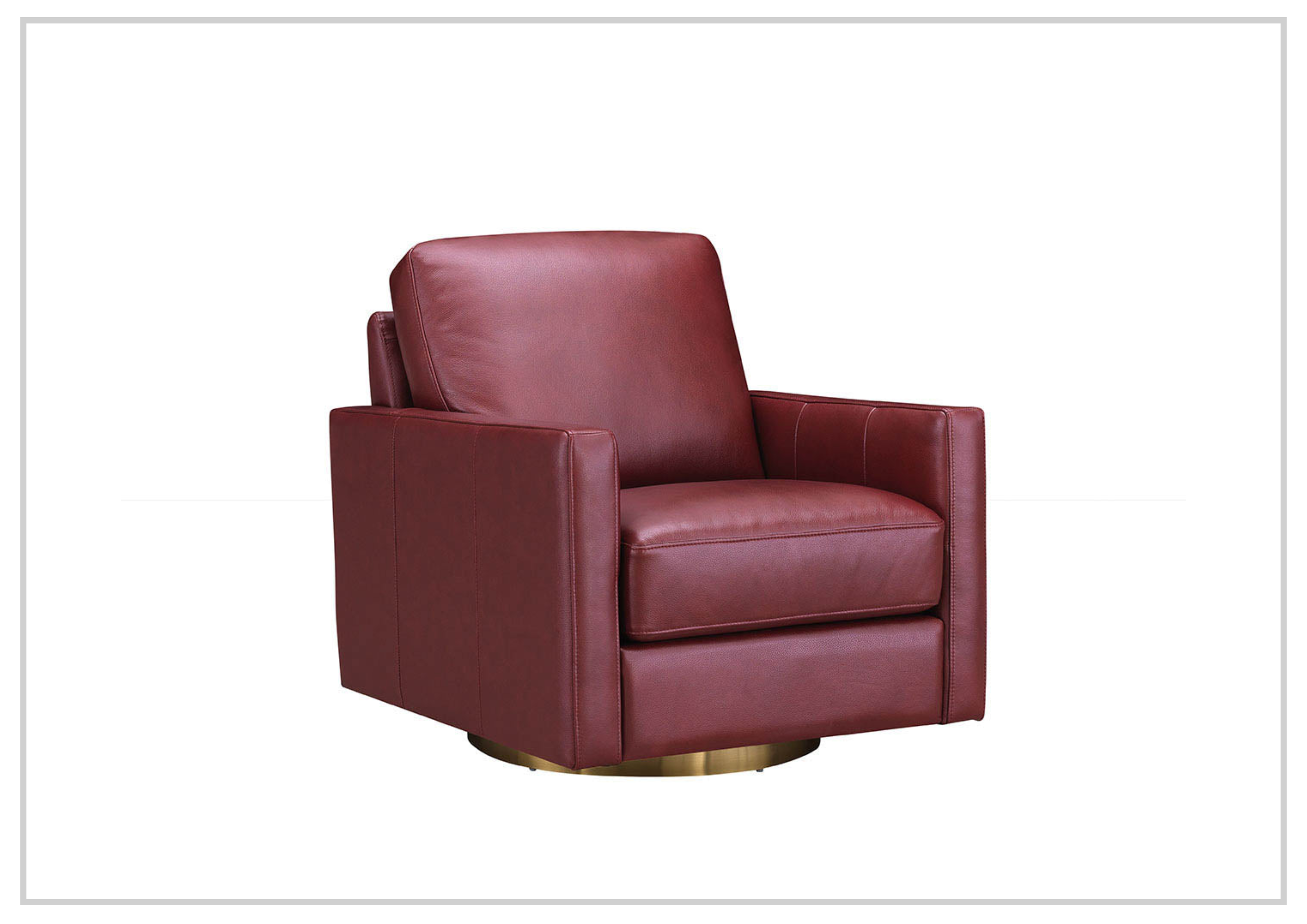 Hydeline Ashby 360 Degree Swivel Leather Arm Chair - Ergonomic Office Chair with Adjustable Height for Home & Workspace - Perfect for Conference Rooms, Study Desks & Executive Offices