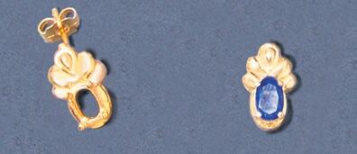 Premium 6x4mm Oval Cut Solid Sterling Silver or 14kt Gold Earring Settings (2-Piece Set) - Perfect for Jewelry Making, DIY Earrings & Gift Giving - Made in USA