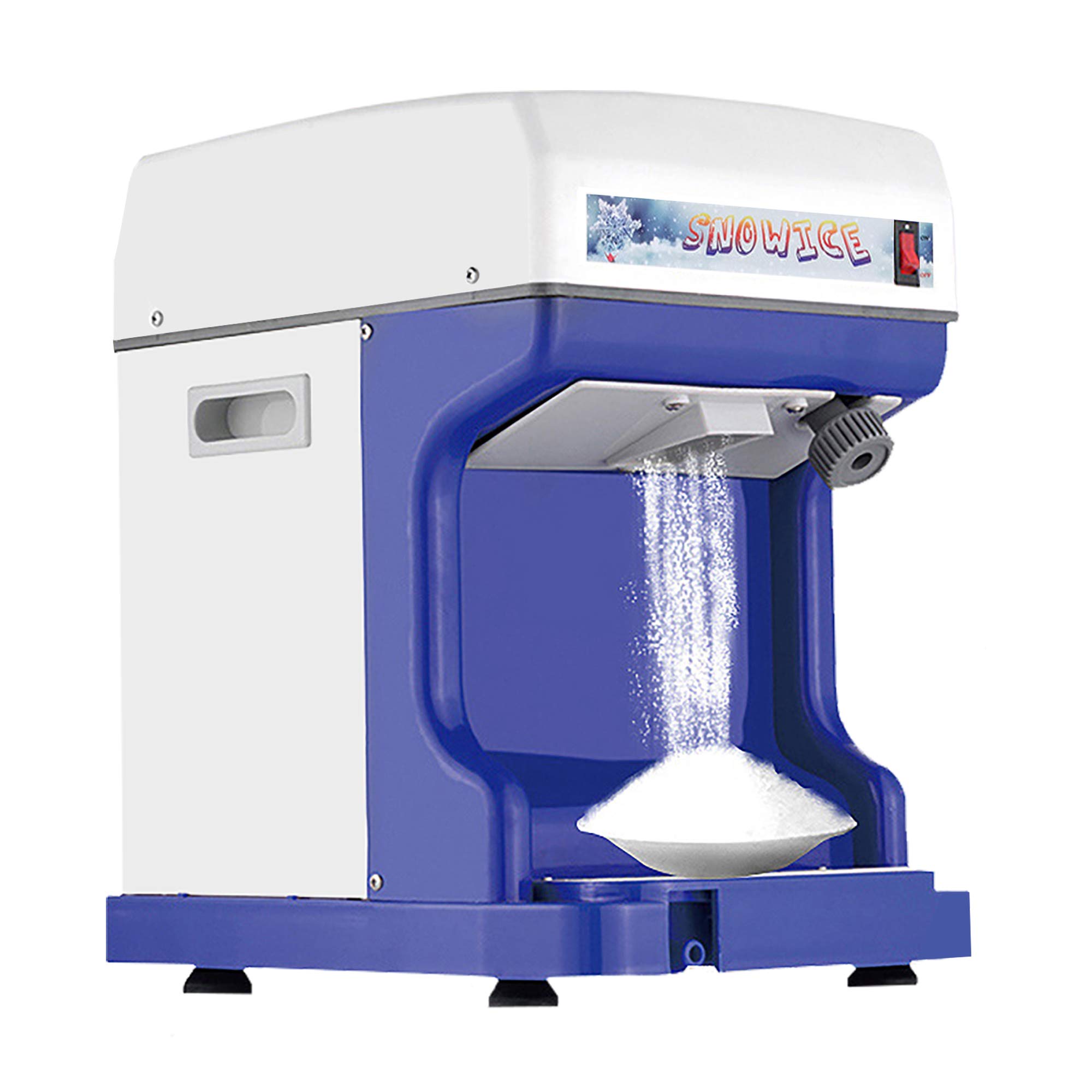 Commercial Electric Ice Shaver Machine - Heavy Duty Snow Cone Maker & Slushie Machine with Food Grade Stainless Steel Blades - Perfect for Home Use, Parties, and Business Events