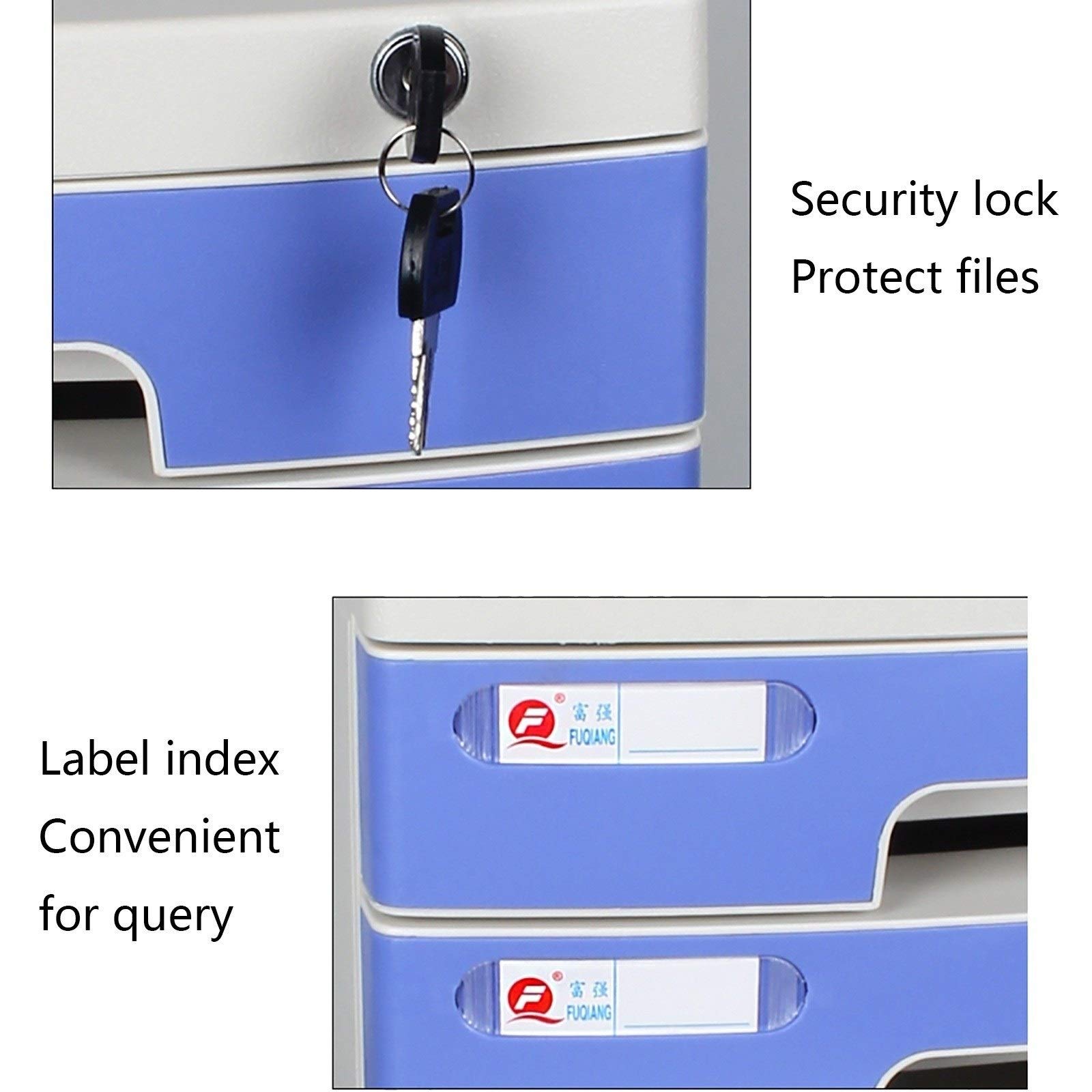 10/11 Tier A4 File Cabinet with Security Lock & Label Index - Desktop Drawer Organizer for Office Documents (11 Layers) | Perfect for Home Office, School Supplies & Office Organization