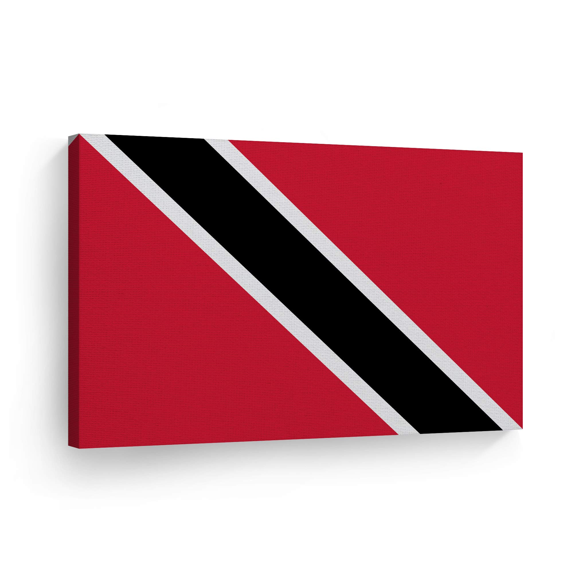 Trinidad and Tobago Flag Canvas Wall Art Print - 24x36 Inch Ready to Hang, Made in USA | Country Flags Decor for Office, Living Room, Dorm, Bedroom, Kitchen, Man Cave, Sports Club & Bar | Modern Home Decor Gift for Patriotic Display & Caribbean-Themed Spaces