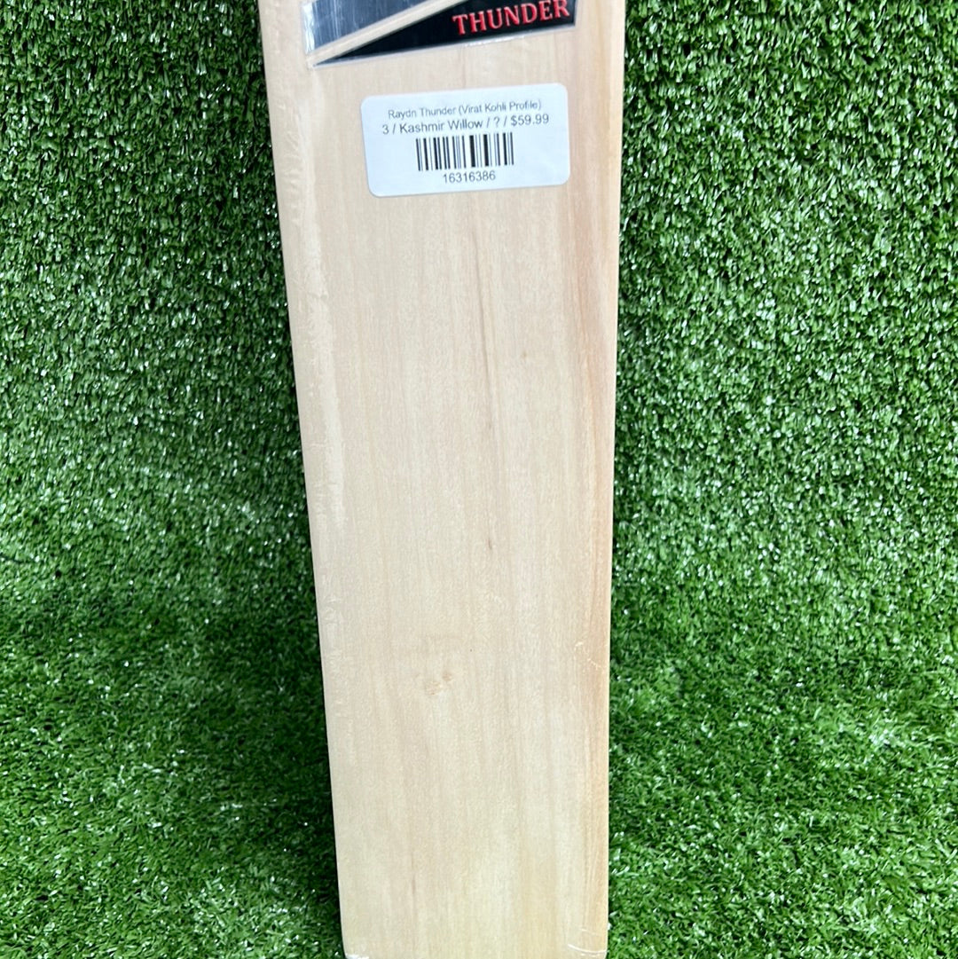 Raydn Thunder Kashmir Willow Lightweight Junior Cricket Bat - Virat Kohli Edition | Perfect for Tennis Ball Cricket Practice & Matches | Ideal for Kids & Beginners