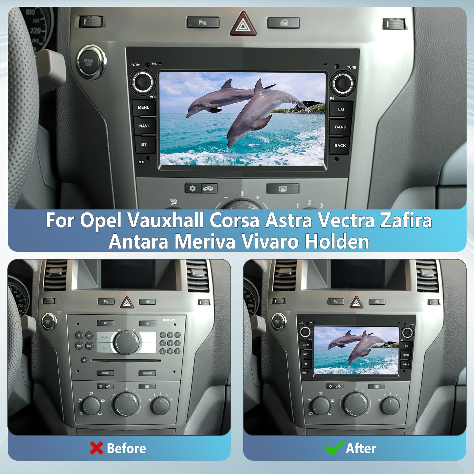 2GB RAM 64GB ROM Android Car Stereo for Vauxhall Corsa Opel Astra Vectra Zafira Antara - 10.1