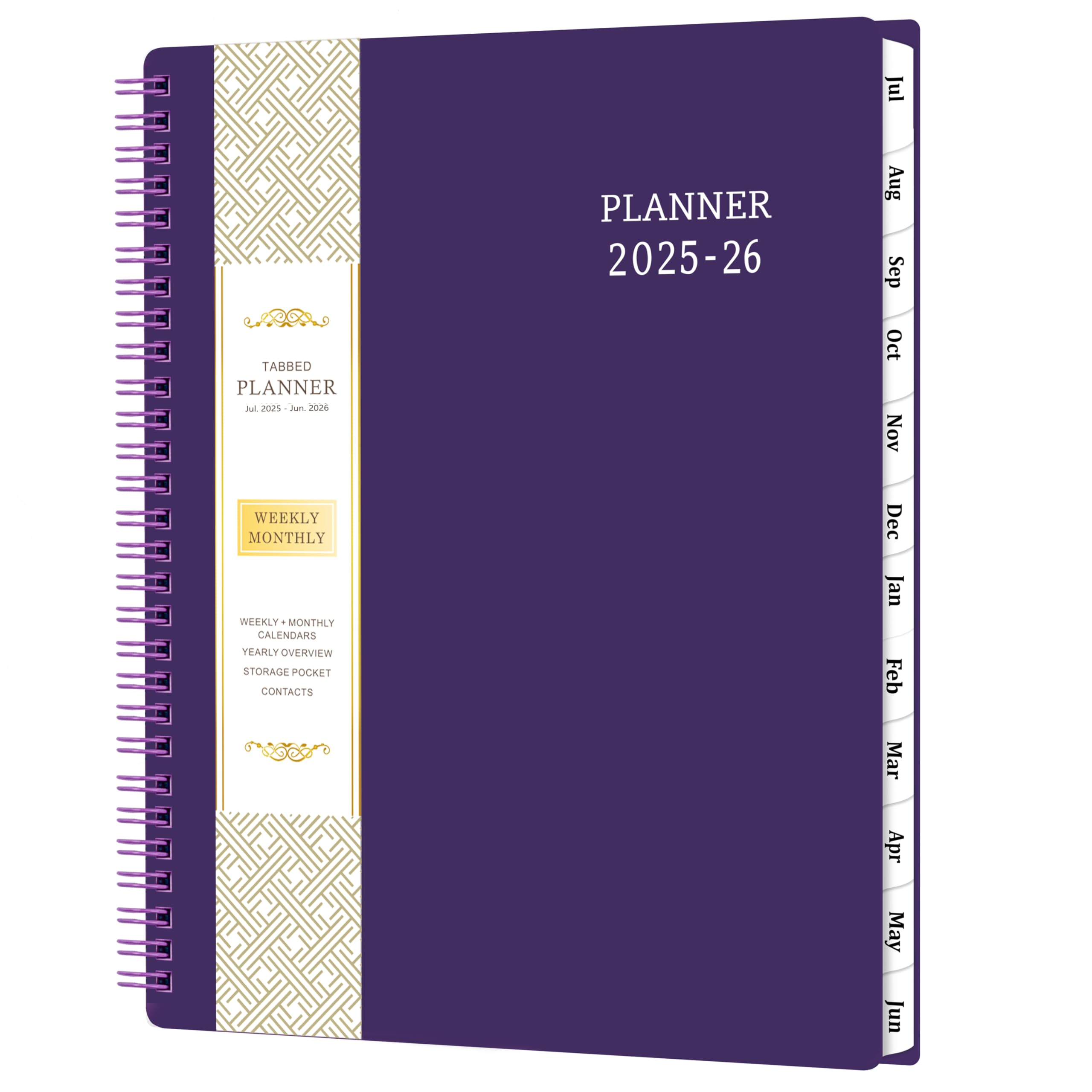 2025-2026 Academic Planner Weekly & Monthly - July 2025 to June 2026, 8x10 Inch Student Planner with Flexible Cover, To-Do Lists & 12 Monthly Tabs, Twin-Wire Binding - Perfect for School, College & Work Organization