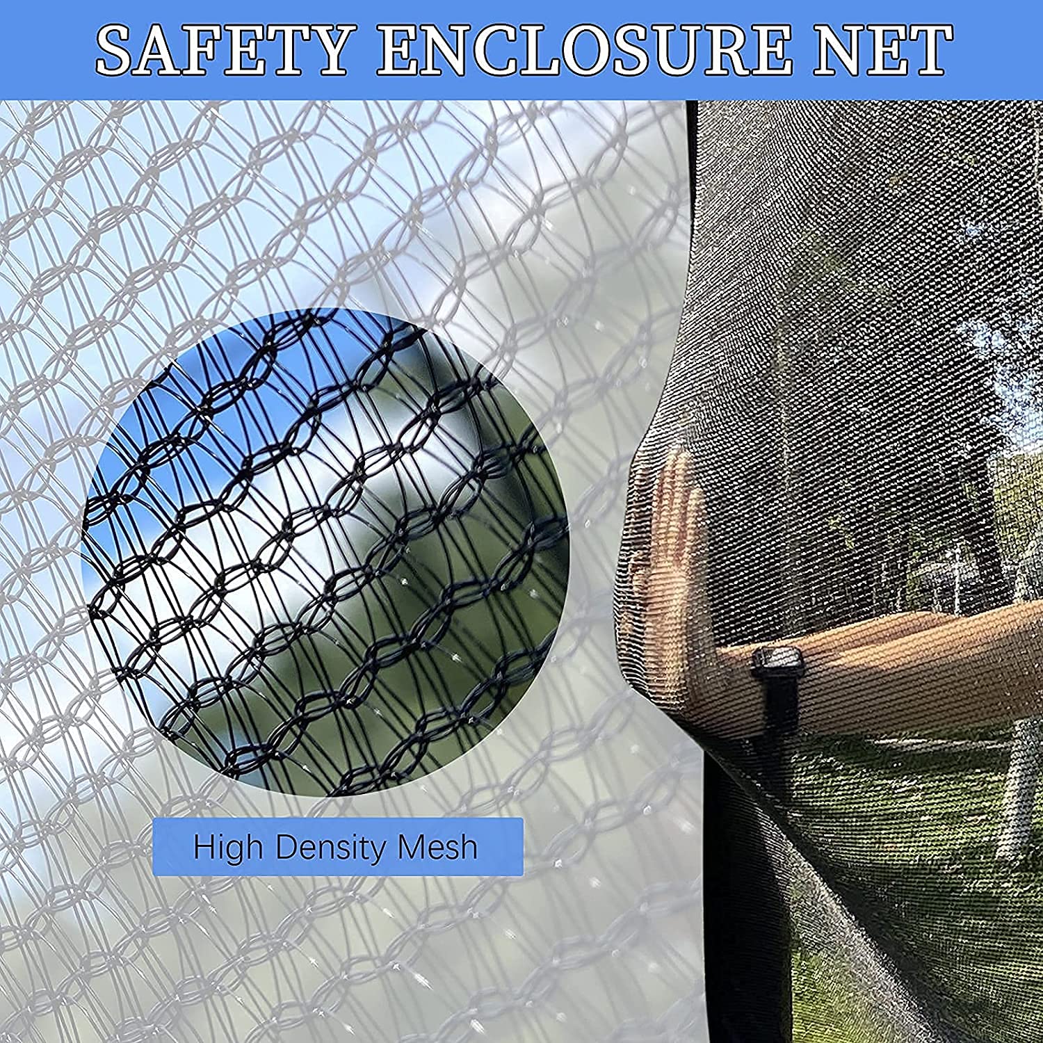 YAKEY 10FT 12FT 15FT Outdoor Trampoline with Safety Enclosure Net - ASTM Approved Waterproof Bounce Trampoline for Kids & Family - Perfect for Backyard Fun, Exercise, and Outdoor Recreation