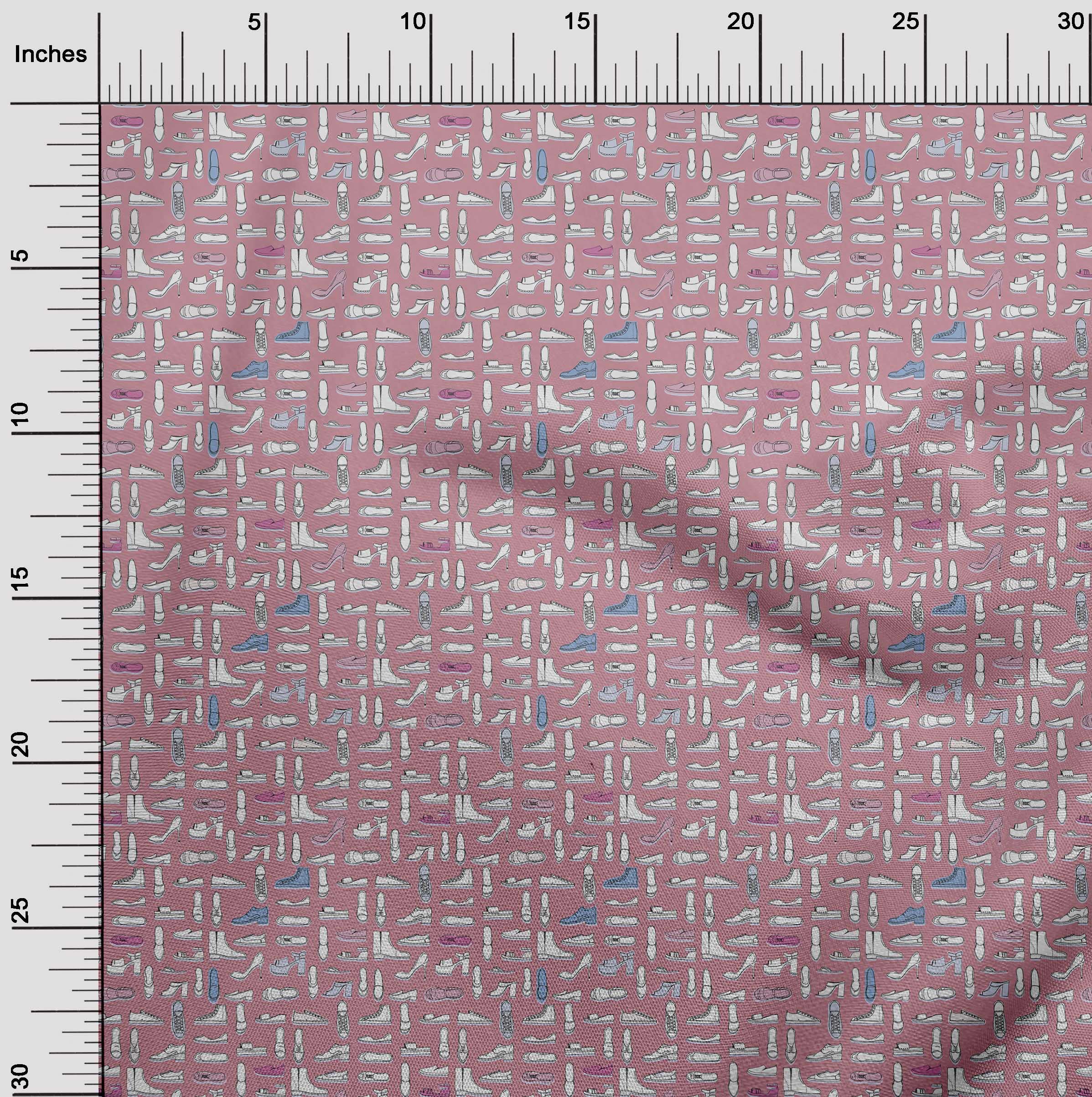 oneOone Silk Tabby Medium Pink Fabric - 42 Inch Wide Dress Material for Conversational Footwear & DIY Projects | Perfect for Dresses, Scarves, and Home Decor