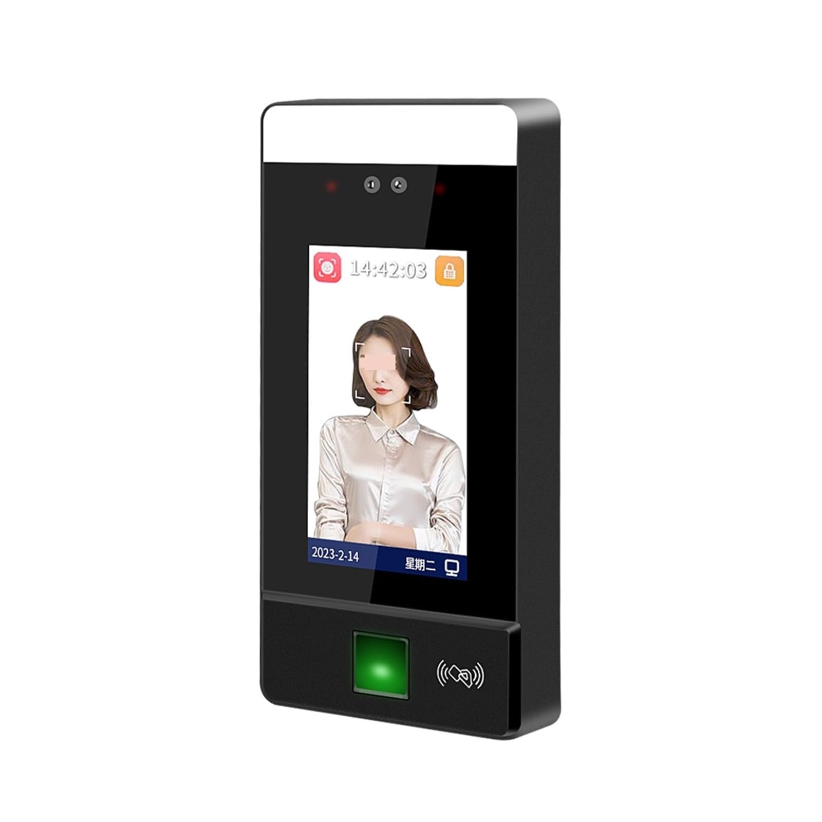 Facial Recognition Access Control System - Biometric Security Gate with Face, Fingerprint, Card & Password Entry - Ideal for Offices, Schools & Smart Buildings