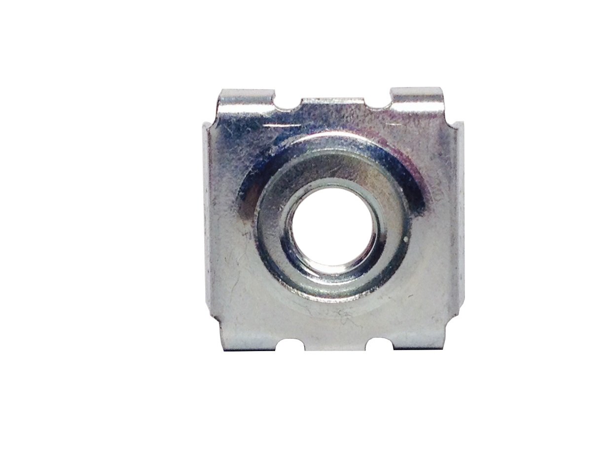 RackGold® 100 Pack Zinc 10-32 Cage Nuts - Made in USA - Perfect for Server Rack Mounting & Network Equipment Installation