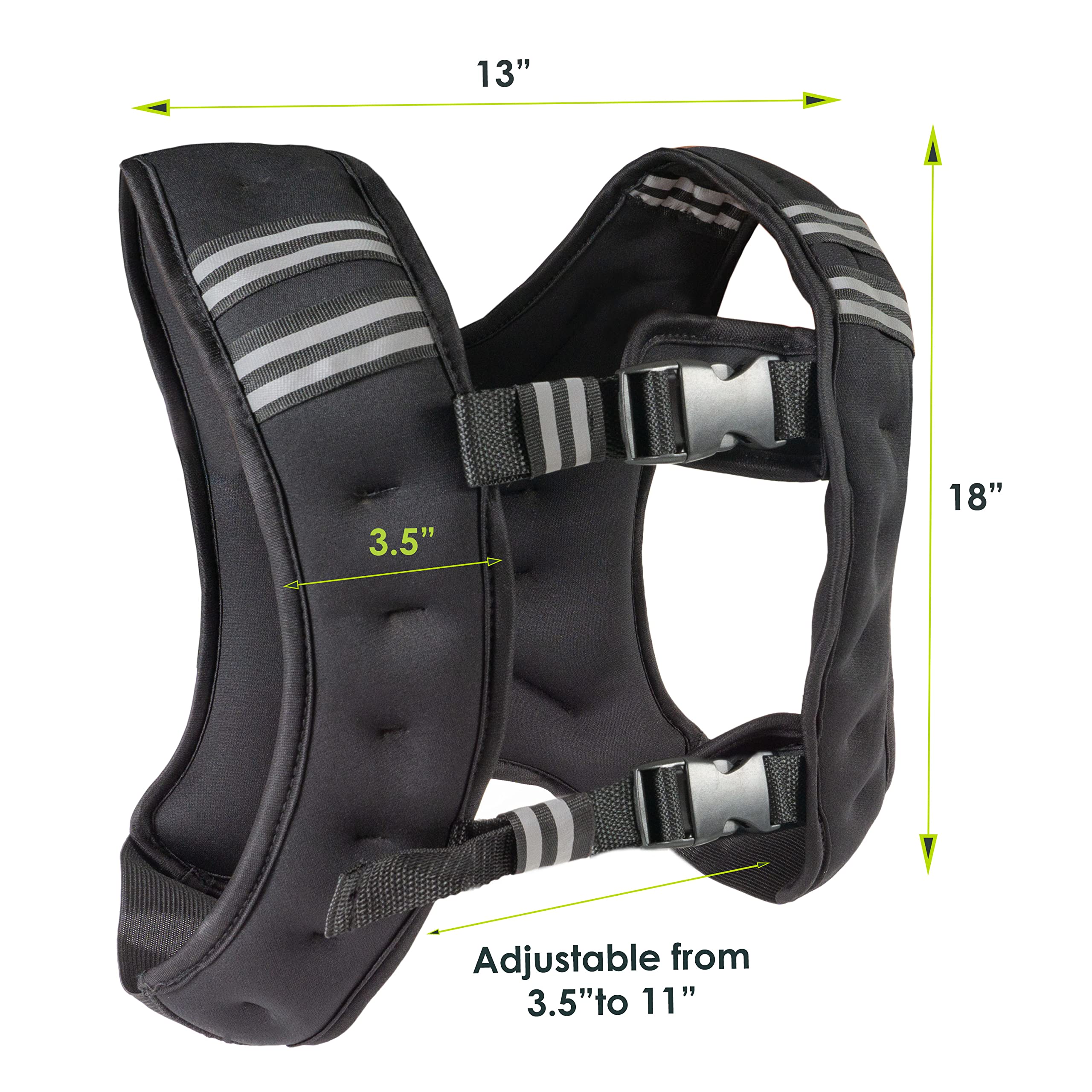 ProsourceFit 12lb Weighted Training Vest for Men & Women - Adjustable Black Workout Vest for Running, Strength Training & Fitness - Perfect for CrossFit, HIIT & Outdoor Exercise
