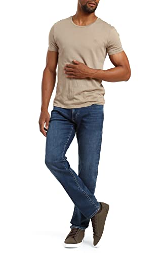 Mavi Zach Men's Regular Rise Straight Leg Jeans - Classic Denim Pants for Casual Wear & Everyday Comfort