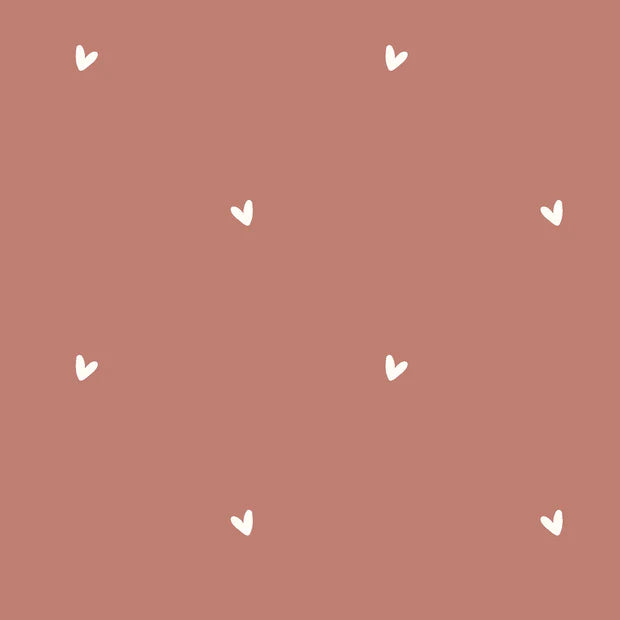 Premium Cotton Poplin Fabric with Brick Hearts Print - Perfect for Quilting, Dressmaking & DIY Craft Projects