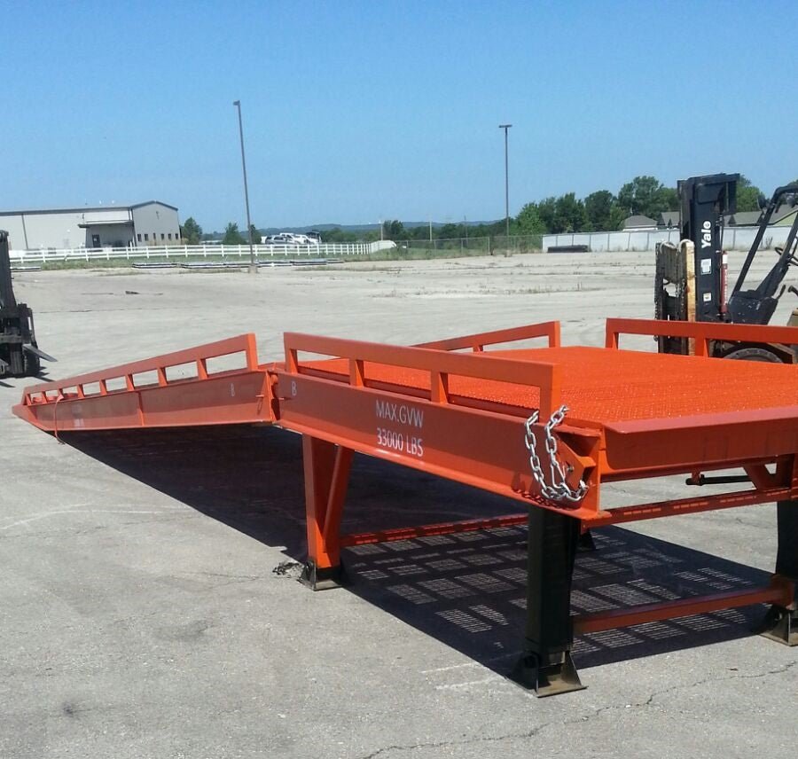 33,000 LB Heavy Duty Steel Loading Dock Ramp - 40FT Industrial Truck & Shipping Equipment for Warehouse, Dockyards & Logistics Centers | SKU: 12923