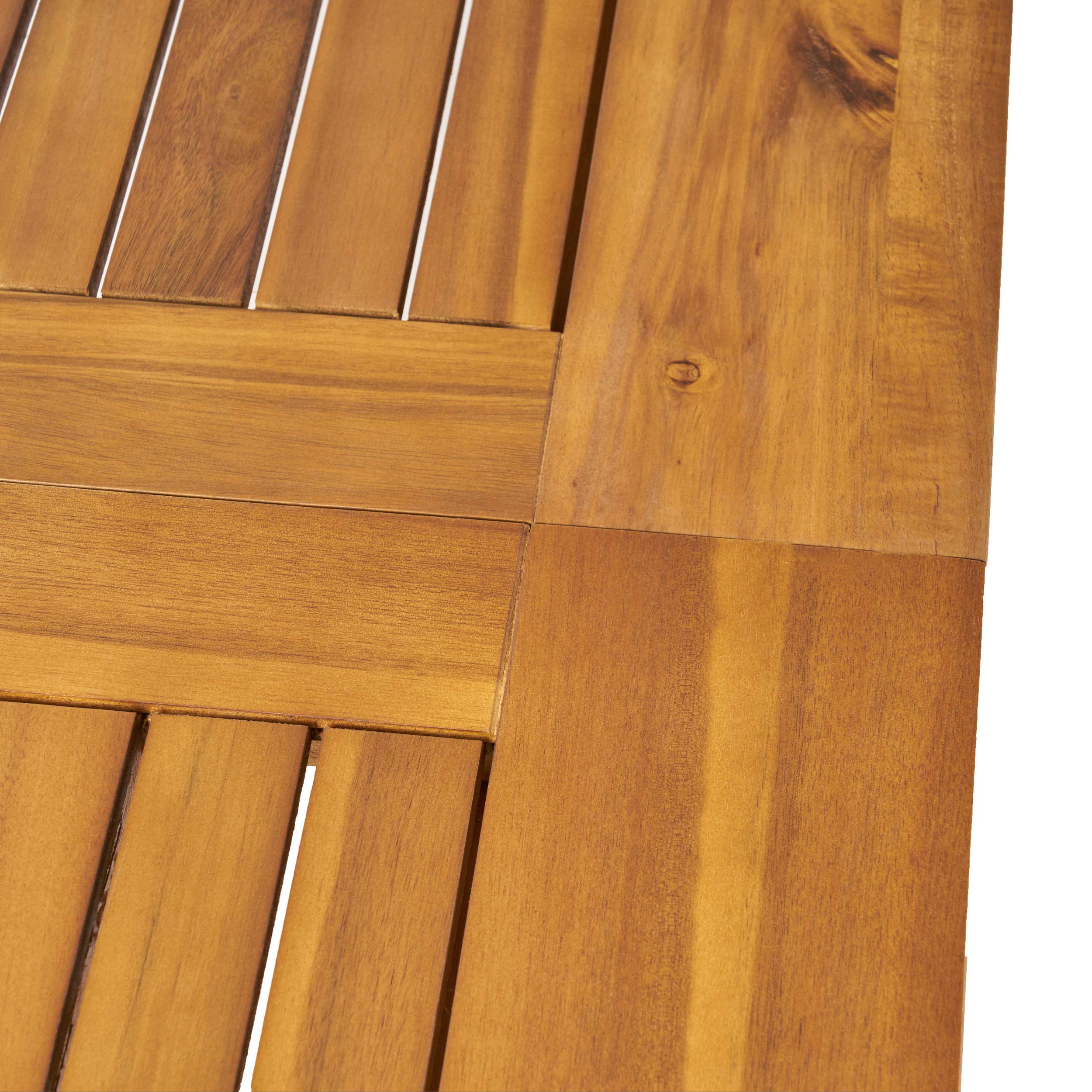 GDFStudio Expandable Acacia Wood Outdoor Dining Table - Teak Finish, Weather-Resistant for Patio, Garden & Backyard Entertaining