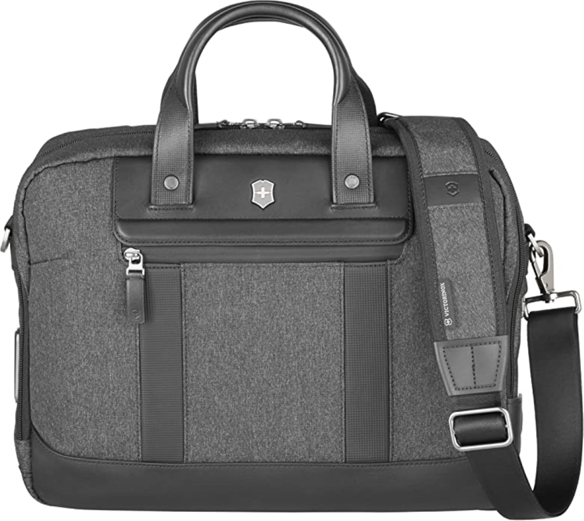 Victorinox Architecture Urban2 Professional Laptop Briefcase - 16L Gray Business Bag with Detachable Shoulder Strap - Ideal for Work, Travel & Commuting - Durable Office Briefcase for Men & Women