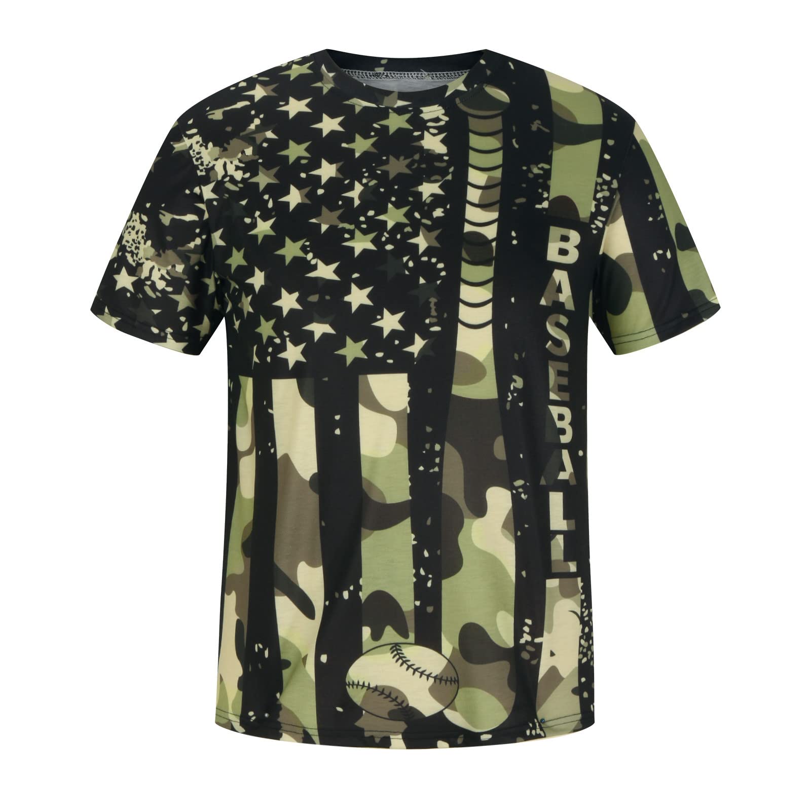 2024 Patriotic American Flag Graphic T-Shirts for Men - 4th of July Short Sleeve Cotton Tees - Summer Casual Tops for BBQ, Beach & Independence Day Celebrations
